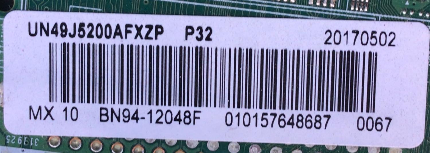 MAIN PARA TV SAMSUNG / NUMERO DE PARTE BN94-12048F / BN41-02585A / BN97-12760A / BN9412048F / PANEL CY-JM049BGLV1H / DISPLAY BN96-39225A / BN9639225A / MODELO UN49J5200 / UN49J5200AFXZP FA01 - Imagen 3